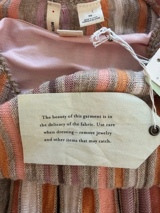 NEW Anthropologie MOTH Nora striped swing cut sweater Alpaca dress, Size XS - Picture 6 of 11